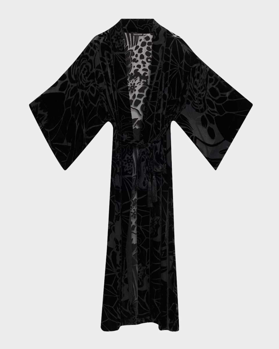 Vouveau Floral Velvet Burnout Rob